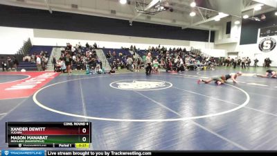 132 lbs Cons. Round 4 - Xander DeWitt, Yucaipa vs Mason Manabat, Highland (Bakersfield)