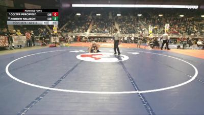 4A-215 lbs Cons. Round 2 - Colter Percifield, Campbell County vs Andrew Kellison, Campbell County