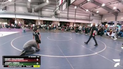 60 lbs Cons. Round 2 - Joseph Urbina, Spring Klein Wrestling Club vs Henry Maldonado, Malicious Grounds Wrestling Club