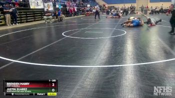 1 - 285 lbs Cons. Round 3 - Brenden Mabry, Fort Chiswell vs Justin Suarez, Northampton High School