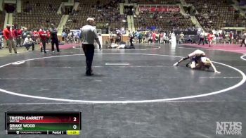 106 lbs Semifinal - Drake Wood, Reeltown vs TRISTEN GARRETT, Saks Sr