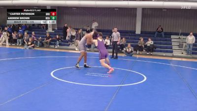 175 lbs 1st Place Match - Carter Peterson, Grand Island vs Andrew Brown, Bellevue East