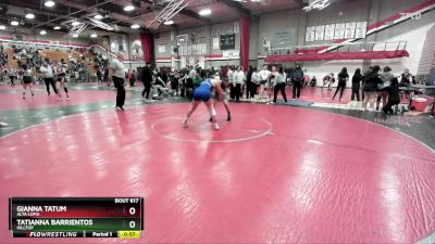 135 lbs Cons. Round 2 - Tatianna Barrientos, Hilltop vs Gianna Tatum, Alta Loma