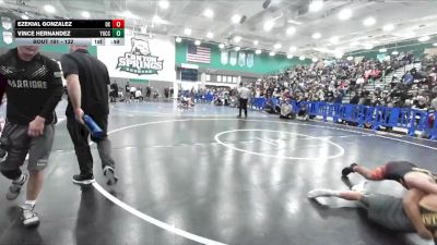132 lbs Cons. Round 1 - Ezekial Gonzalez, Oxnard vs Vince Hernandez, Yucca Valley