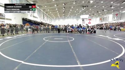 99 lbs Champ. Round 2 - Connor Sleeman, Gouverneur Wrestling Club vs Zack Henschel, Levittown RTC