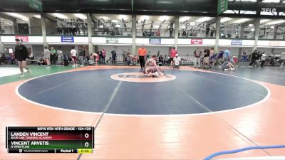 124-129 lbs Cons. Semi - Landen Vincent, Blue Line Training Academy vs Vincent Arvetis, D Wrestling