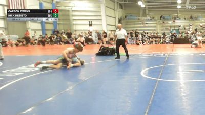132 lbs Rr Rnd 3 - Carson Owens, GT 4238 - HSB vs Nick Desisto, Doughboy Black - HSB