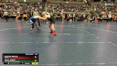 130 lbs Cons. Round 3 - Ryan Arkle, MWC Wrestling Academy vs Austin Welch, WRATH