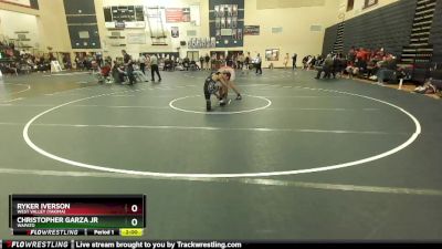 144 lbs Quarterfinal - Christopher Garza Jr, Wapato vs Ryker Iverson, West Valley (Yakima)