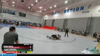 171 lbs Quarterfinal - Noah Ingle, Cowboy Kids Wrestling Club vs Ayden Miranda, Sheridan Wrestling Club