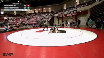 100 lbs Consi Of 4 - Leslie Marquez, Rogers High School Girls vs Keegan Cooper-Lee, Jay HS