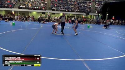 75 lbs Champ. Round 2 - Braxton Murray, Oakdale vs Kaejrick Clark, American Outlaws Wrestling