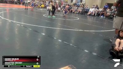 50 lbs Champ Round 1 (16 Team) - Kingston Archey, Cleveland WC vs Asher Wilbur, Predator WC