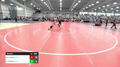 65 lbs Rr Rnd 1 - Michael Nicosia, Mat Assassins Black vs Colt Pfautz, 84 Athletes