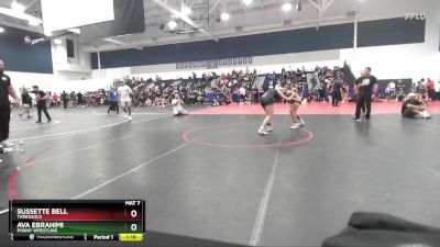 130 lbs Semifinal - Ava Ebrahimi, Poway Wrestling vs Sussette Bell, Threshold