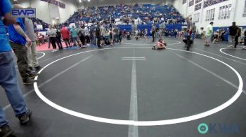 55 lbs Round Of 32 - Mikah Barriga, Little Axe Takedown Club vs Tatum Wilson, Choctaw Ironman Youth Wrestling