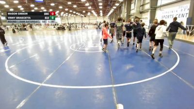 72 lbs Round 1 (9am Saturday) - Vinny Brascetta, Mile High vs Mason Gibson, Great Neck W.C