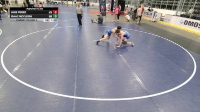 16U BOYS HARD LUCK - 124.8-125.2 Champ. Round 2 - Isaac McCleish, Immortal Athletics WC vs Luke Perez, Alabama Takedown Academy
