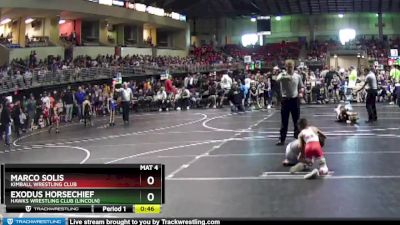 56 lbs Champ. Round 1 - Exodus Horsechief, Hawks Wrestling Club (Lincoln) vs Marco Solis, Kimball Wrestling Club