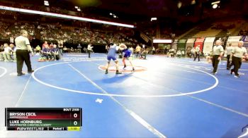 215 Class 2 lbs Champ. Round 1 - Bryson Cecil, Harrisonville vs Luke Hornburg, Westminster Christian Academy