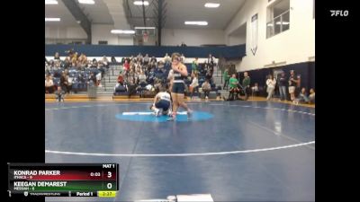 165 lbs Finals (2 Team) - Konrad Parker, Ithaca vs Keegan Demarest, Messiah