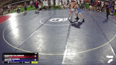 126 lbs Champ Round 1 (16 Team) - Quenten Halverson, Alaska 1 vs Hunter Samora, New Mexico