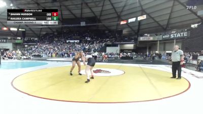 Girls 2A 170 lbs Champ. Round 2 - Raileea Campbell, R. A. Long (Girls) vs Shawn Hudson, Chief Sealth (Girls)