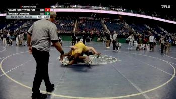 4A 285 lbs Semifinal - Jalen Terry-Winston, Lumberton vs Damien Couture, Hickory Ridge High School