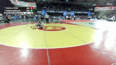 Girls 4A 105 lbs Cons. Round 2 - Izabella Perez, Union (Girls) vs Lorelei McMillan, Redmond (Girls)