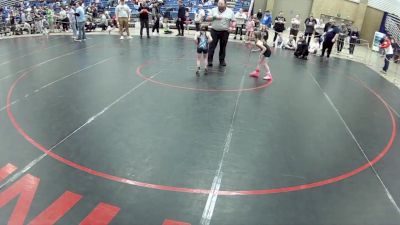 8U Girls - 50 lbs Champ. Round 2 - Brylee Wallace, Midwest Xtreme Wrestling vs Paisley Michael, Immortal Athletics WC