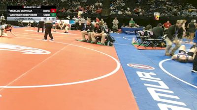 145 Class 1 lbs Quarterfinal - Addyson Shepherd, Ft. Zumwalt East vs Haylee Esparza, El Dorado Springs