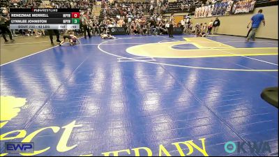 43 lbs Rr Rnd 3 - Renezmae Merrell, Mannford Pirate Youth Wrestling vs Lynnlee Johnston, Mannford Pirate Youth Wrestling