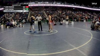 2A 144 lbs Champ. Round 1 - Luke Parker, Patton vs Cody Roper, Heide Trask Senior High School