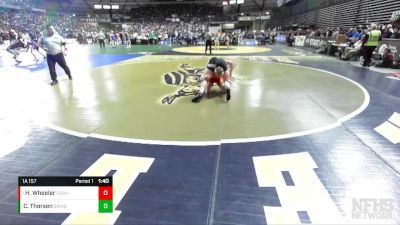 1A 157 lbs Quarterfinal - Hugh Wheeler, Cashmere vs Cole Thorsen, South Whidbey