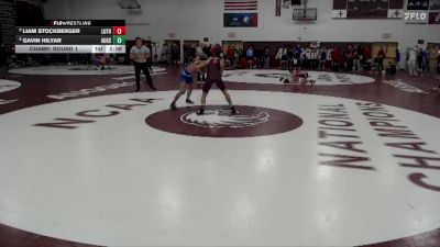 133 lbs Champ. Round 1 - Liam Stockberger, Luther vs Gavin Hilyar, Augsburg