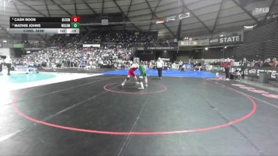 Boys 2A 126 lbs Cons. Semi - Cash Boos, Black Hills vs Mathis Johns, Woodland