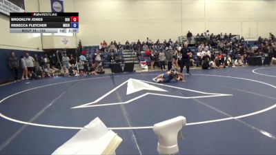 124 lbs Champ. Round 1 - Brooklyn Jones, Eastern Oregon University (OR) vs Rebecca Fletcher, Menlo College