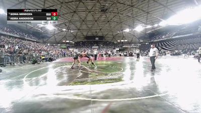 Girls 1B/2B/1A 170 Semifinal - Keira Anderson, Rainier (Girls) vs Sonia Mendoza, Granger (Girls)