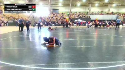 58 lbs 3rd Place Match - Austyna Phillips, Riverdale Warrior WC vs Torah Craig, Seymour Youth Wrestling Club