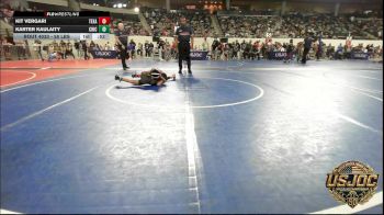58 lbs Quarterfinal - Kit Vergari, Texas Elite Wrestling vs Karter Kaulaity, Chickasha Youth Wrestling
