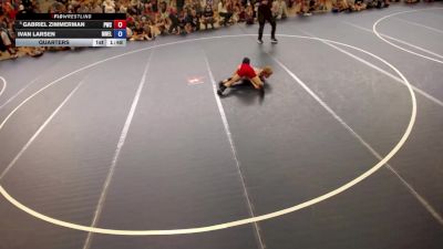 96 lbs Quarters - Gabriel Zimmerman, Pierz Wrestling Club vs Ivan Larsen, MN Elite