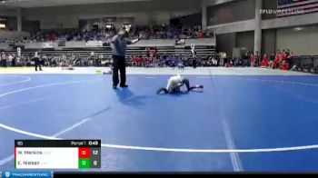65 lbs Semis (4 Team) - Elias Nielsen, LSH (LeSueur/Henderson) vs William Merkins, Hutchinson