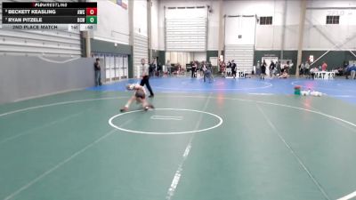 82 lbs 2nd Place Match - Beckett Keasling, Aurora Wrestling Club vs Ryan Pitzele, Bear Cave Wrestling