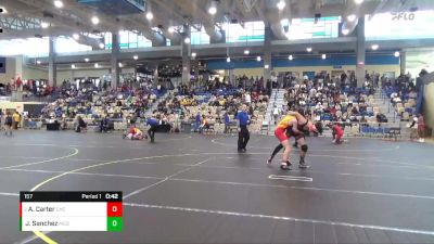 157 lbs Cons. Round 2 - Avery Carter, Calvert Hall College vs Josue Sanchez, Maryland School For The Deaf