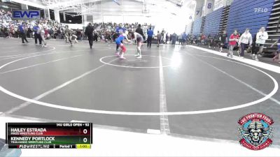 92 lbs Round 1 - Kennedy Portlock, Trailhands Wrestling Club vs Hailey Estrada, Maize Wrestling Club