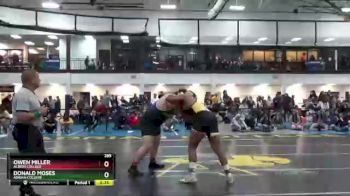 285 lbs Quarterfinal - Donald Moses, Adrian College vs Owen Miller, Albion College