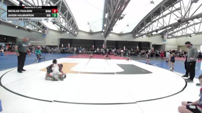 65 lbs Rr Rnd 3 - Nicolas Paulsen, Wrecking Crew Wrestling Academy vs Jaxon Haliburton, Revival Blue K-3