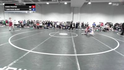 65 lbs Champ. Round 2 - Owen Proper, Cyclones Wrestling & Fitness vs Greyson Music, Steller Trained Wrestling