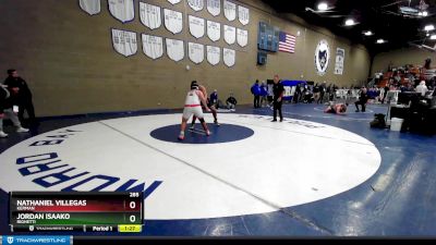 285 lbs Quarterfinal - Nathaniel Villegas, Kerman vs Jordan Isaako, Righetti