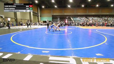 96 lbs Consi Of 8 #1 - Liam McClung, Warriors Of Christ vs Noah Espejo, Elite Force Wrestling Club